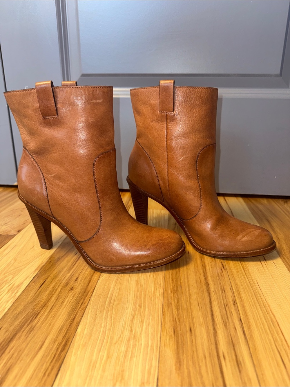 Cole Haan x Nike Air Leather Heeled Boots Brown Size 8